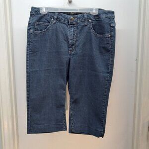 Riders by Lee Women's Capri Jeans 35 x 15 Blue Denim Cotton 5 Pockets Belt Loops